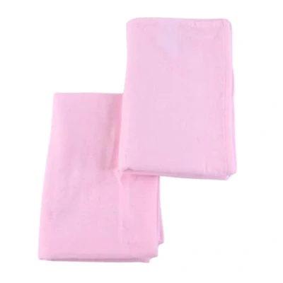 Image of Junior Joy 100% Cotton Pram Flannelette Sheets, Ultra Soft, Pack of 2, for Baby and Toddler, OEKO TEX Approved, 70 x 95cm Pink