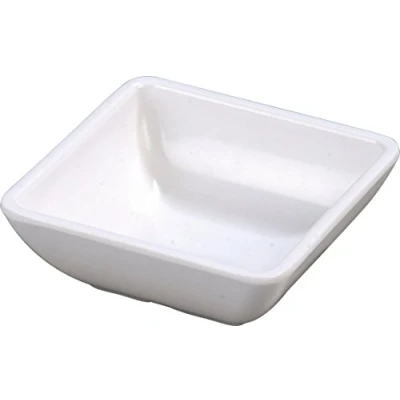 Image of Carlisle 086002 Melamine Single Square Ramekin, 2 oz. Capacity, 3/4 x 1&quot;, White