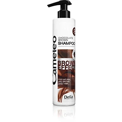 Image of Cameleo Brown Effect Shampoo Nourishing, Strengthening Treatment with Walnut Extract for Natural &amp; Dyed, Hair Brunette Deep Colour Shine 250ml