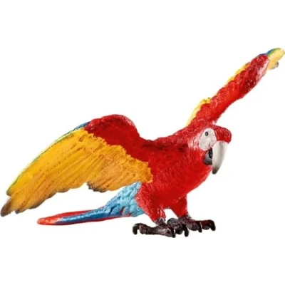 Image of SCHLEICH 14737 Macaw Wild Life Toy Figurine for children aged 3 8 Years, Green