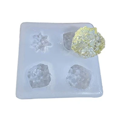 Image of Resin Molds,Simulation Crystal Quartz Rock Cluster Original Stone Epoxy Mold Silicone Mould DIY Jewelry Making Necklace Pendant Soft Casting Craft Tools Handmade Gifts