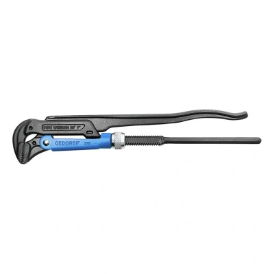 Image of GEDORE 85 Angled pipe wrench, Clamping width 105 mm, Swedish, Self locking, Solidly built, Flame hardened teeth, 175 3