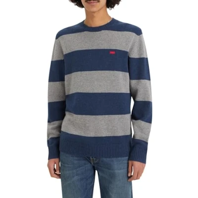 Image of Levi&#039;s Original HM Sweater Jumper, Men&#039;s, Size: Small, Calloway stripe sargasso sea