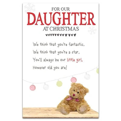 Image of Daughter Christmas Card, Cute Card Daughter, Cards for Her, Cards,