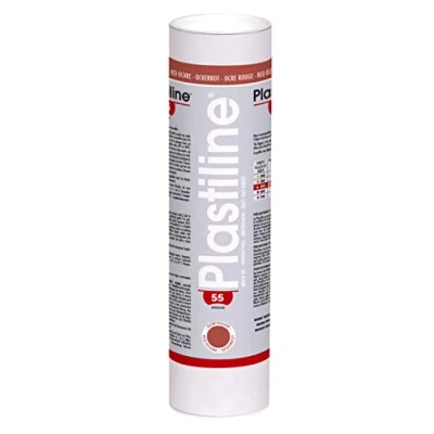 Image of Plastiline 1355T Tube of Modeling Dough, High Precision Modeling, Sculpting, Molding Hardness 55 (medium) 1 kg Red Ocher shade. Made in France