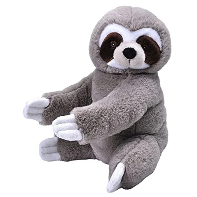 Image of Wild Republic EcoKins Sloth Stuffed Animal 12 inch, Eco Friendly Gifts for Kids, Plush Toy, Handcrafted Using 16 Recycled Plastic Water Bottles