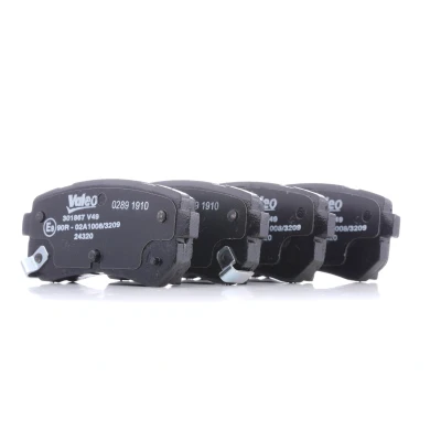Image of 583021YA50, 58302Q5A00 Brake pad set VALEO 301867 FIRST Rear Axle incl. wear warning contact with anti squeak plate HYUNDAI: ix35, i30 II Hatchback