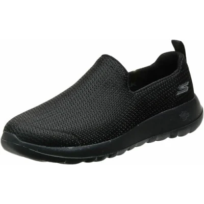 Image of Skechers Men&#039;s GO Walk MAX Sneaker, Black Textile/Trim, 9.5 UK