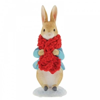 Image of Beatrix Potter Peter Festive Scarf Figurine