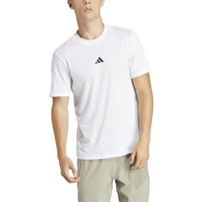 Image of adidas Performance Workout LOGO Print Tshirt, Men&#039;s, Size: XXL, Black/white