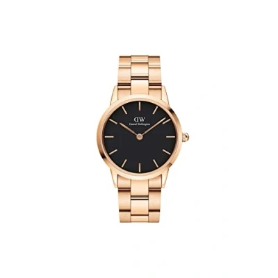 Image of Daniel Wellington Iconic Link, Rose Gold Watch, 36mm, Stainless Steel, for Women and Men