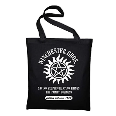 Image of STYLETEX23 Winchester Bros Family Canvas Tote Shopper Bag Unisex, Black