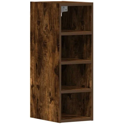 Image of vidaXL Hanging Cabinet Riga Smoked Oak 20x29.5x60 cm Engineered Wood