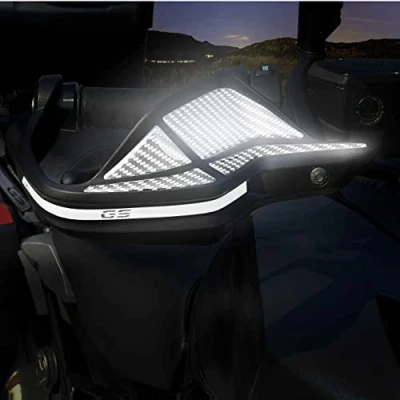 Image of Resin Bike Motorcycle Reflective Stickers Compatible with BMW R 1250 GS Adventure. Reflectors Handguards Protections. 3D Coated Gadget Moto
