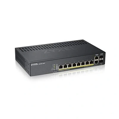 Image of Zyxel Nebula 8 Port Gigabit Ethernet Smart Managed PoE+ Switch with 130 Watt Budget and 2 Combo Ports Hybrid Cloud mode, [GS1920 8HPv2]