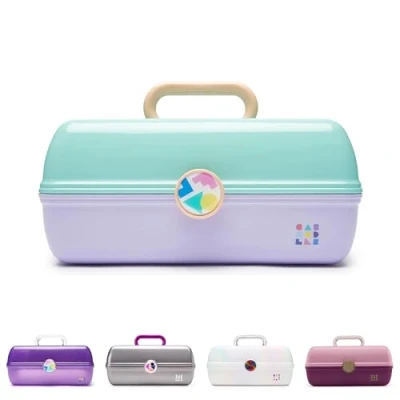 Image of Caboodles On The Go Girl Sea Foam Lid &amp; Lavender Base Vintage Case, 1 Lb