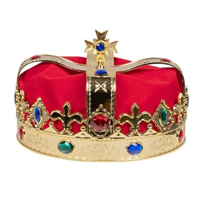Image of Boland Krone 64557 Children&#039;s Royal King, Crown, Emperor, Queen, Duke, Headpiece, Carnival, Halloween, Theme Party, Theatre, Stage, Solid, Multicoloured, Standard Size