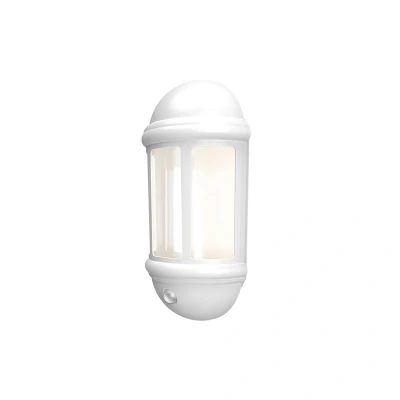 Image of Ansell Latina LED Half Lantern With PIR 8W White