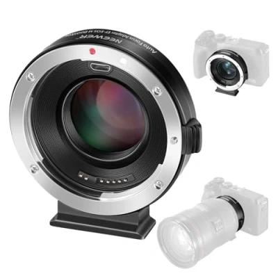 Image of NEEWER EF EOS M Lens Mount Adapter 0.71x Autofocus Speed Booster Compatible with Canon to Series Camera M2 M3 M5 M6 M10 M50 M100 M200 and More