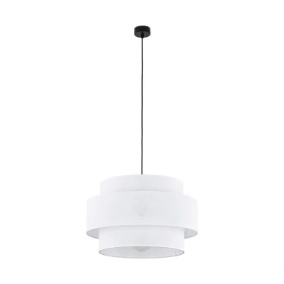 Image of Calisto Cylindrical Pendant Ceiling Light White 1xE27
