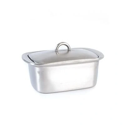 Image of Lakeland Stainless Steel Insulated Butter Dish with Lid