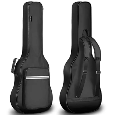 Image of CAHAYA Classical Guitar Bag 39 Inch Gig Soft Case 6 mm Thick Padding Backpack with Large Pocket Reflective Bands Model CY0288