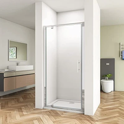 Image of Huiyang 900mm New Pivot Shower Door Enclosure Walk in Safety Glass Screen Cubicle