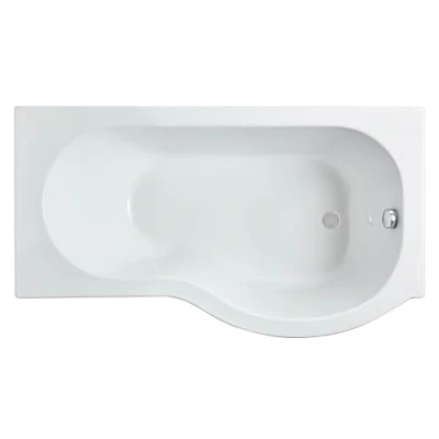 Image of Balterley P Shape Right Hand Shower Bath Tub with Leg Set 1500mm