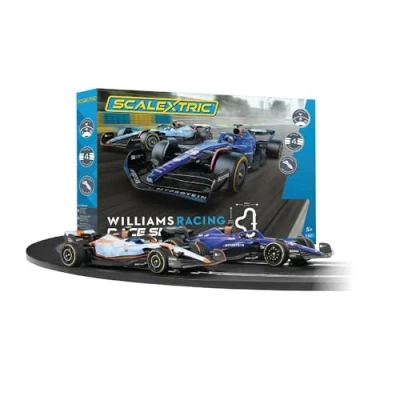 Image of Scalextric Racing Track Sets for Kids C1450M Williams Race Set Speed Electric Tracks Boys &amp; Girls 5+, Slot Car 1:32 Scale Mini