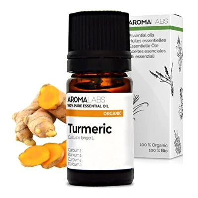 Image of BIO Turmeric Essential Oil 5mL 100% Pure, Natural, Chemotyped and AB/Cosmos Certified AROMA LABS (French Brand)