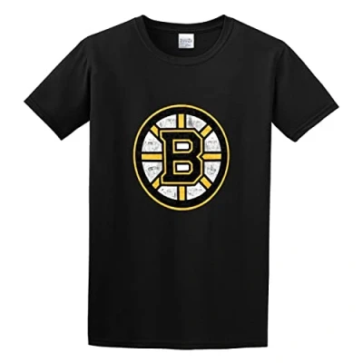 Image of Boston Bruin Unisex 100% Cotton Short Sleeve T Shirts Black M