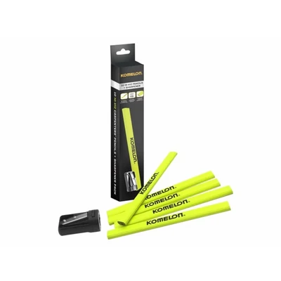 Image of Komelon Carpenters Pencil and Sharpener Set 10 Piece
