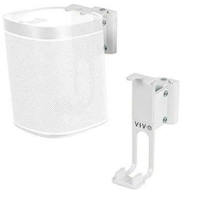 Image of VIVO White Dual Wall Mount Brackets Designed for Sonos One, SL, and Play:1 Audio Speakers Adjustable Mounting 2 (MOUNT PLAY1W)