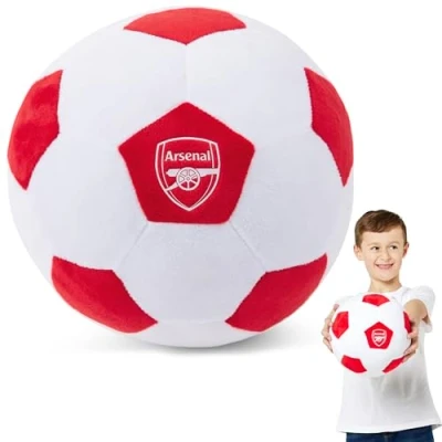 Image of Arsenal FC Officially Licensed Plush Football 22 cm Soft Toy Pillow Fluffy Stuffed Ideal for Kids and Adults Perfect Sports Gift Gooners