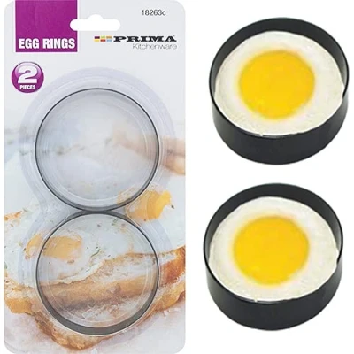 Image of Egg Rings Set Kitchen Craft Non Stick Poaching Poached Or Fried Ring 18263C (2)