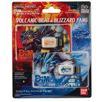Image of Bandai Namco 87801 VM Pack (Volvcanic Digimon Electronic Pet, Dim Card Park Volcanic Beat &amp; Blizzard Fang