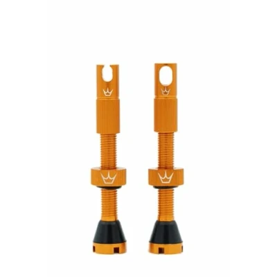 Image of Peaty&#039;s X Chris King MK2 Tubeless Valves Presta Integrated Spoke Key &amp; Valve Core Removal Caps, Mountain Bike, Road Gravel Bicycle Tyre, Insert Compatible, 7075 Aluminium 60mm, Mango