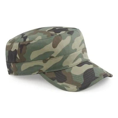 Image of Beechfield Unisex B033 Camo Army Cap, Green, One Size UK