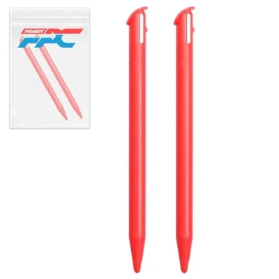 Image of FPC 2x Red Replacement Stylus Touch Screen Pens, Compatible with Nintendo NEW 3DS XL