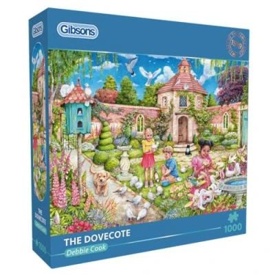 Image of Gibsons The Dovecote 1000 Piece Jigsaw Puzzle Beautiful Colourful Artwork Sustainable for Adults Premium 100% Recycled Board Great Gift Games