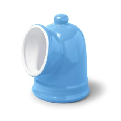 Image of Wm Bartleet &amp; Sons Large Traditional Porcelain Salt Pig Storage Pot Jar, 14cm, Blue