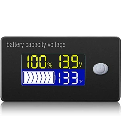 Image of Fasizi Battery Capacity Indicator 12V Display LCD Voltmeter Temperature Meter Tester for Li ion Lifepo4 Lead Acid