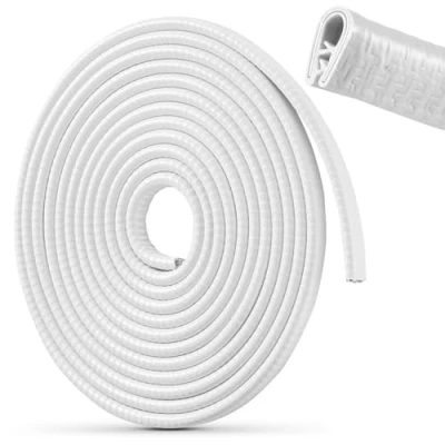 Image of 10M Car Door Protectors Edge Guards U Shape Trim Rubber Seal Fit For Most Total (White)