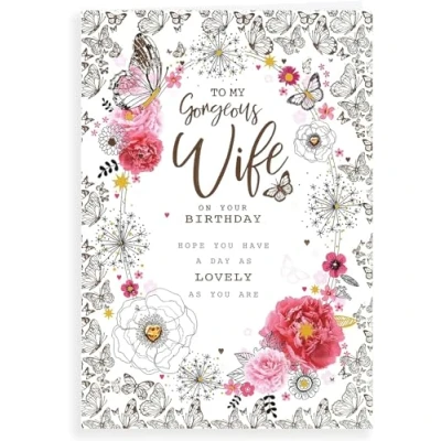 Image of Birthday Cards To My Gorgeous Wife Size 6&quot; X 9&quot;