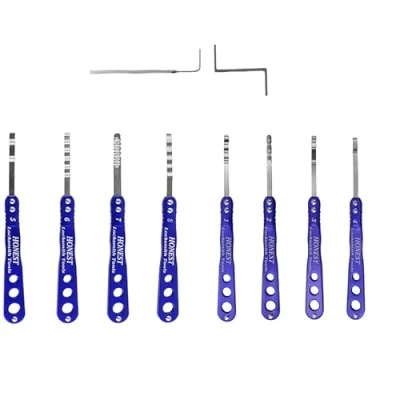 Image of 8 Piece Honest Safe Lock Pick Set for Safety Box Lock, Professional Locksmith Tools, Fast Opener with 2 Tension Wrenches