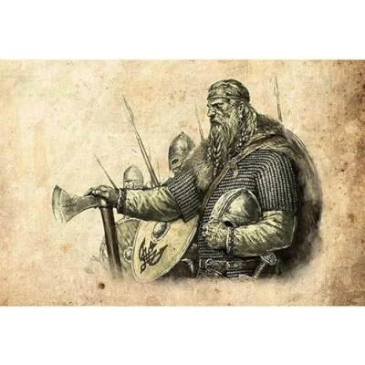 Image of Vintage Viking Warriors Aluminium Metal Tin Sign Home Poster Bar Pub Decor 8x12 Inch
