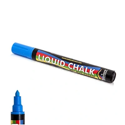 Image of Liquid Chalk Marker Pen Blue 5mm CHISEL NIB