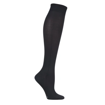Image of FALKE Women&#039;s Energizer W KH Soft Yarn With Compression 1 Pair Knee High Socks, Black (Black 3009) Calf circumference W1, 2.5 3.5
