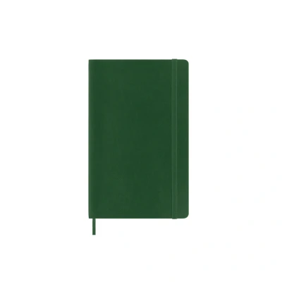 Image of Moleskine Classic Ruled Paper Notebook Soft Cover and Elastic Closure Journal Color Myrtle Green Large 13 x 21 A5 192 Pages