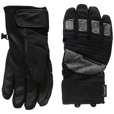 Image of 4F Men&#039;s SKI Gloves REM003 Jeans, Middle Grey Melange, L